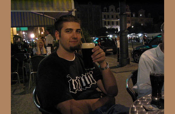 Dave with Guiness