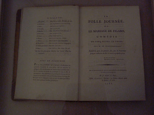Mozart's House - Marriage of Figaro Program